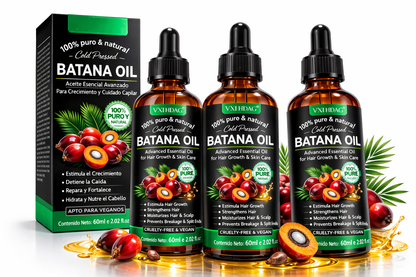Batana Oil Original – Crecimiento Rápido del Cabello, Repara Caída y Cabello Dañado